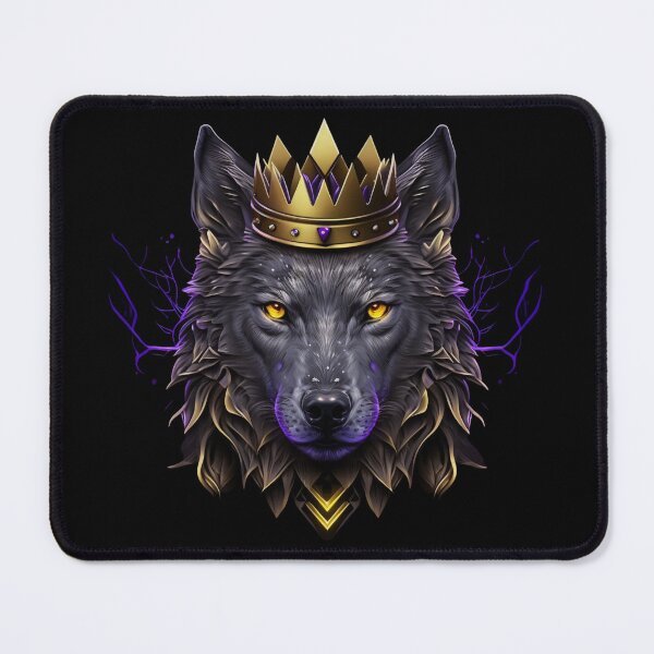 Item preview, Majestic Wolf in Vibrant Purple and Yellow designed and sold by PabloMoraes.