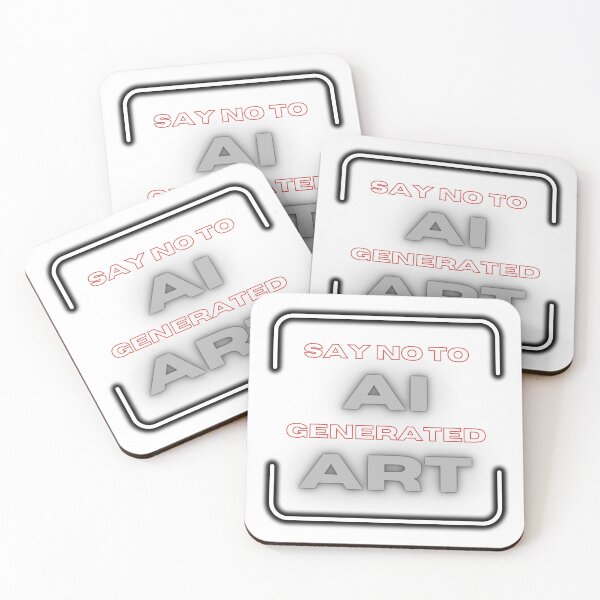 Item preview, No To AI Generated Art Neon Stable Diffusion designed and sold by GSquaredDesigns.