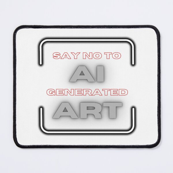 Item preview, No To AI Generated Art Neon Stable Diffusion designed and sold by GSquaredDesigns.