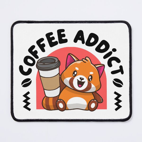 Item preview, Kawaii Red Panda Coffee Addict Cute and Cuddly Redpanda Art designed and sold by DetourShirts.