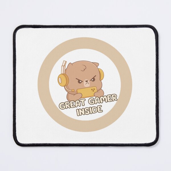 Item preview, Cute Great Gamer Inside Angry Cartoon Bear designed and sold by GSquaredDesigns.