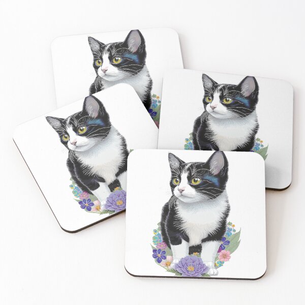 Item preview, Cute tuxedo kitten designed and sold by Lubellebubble20.