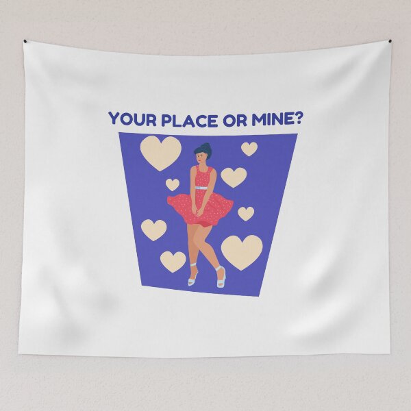 Item preview, Your Place Or Mine Pinup Black Empower designed and sold by GSquaredDesigns.