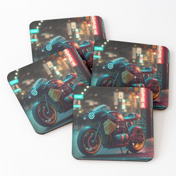 Item preview, Cyberpunk Super Bike Neo Tokyo Futuristic Retro Motorcycle Land Of Rising Sun High Tech Vehicle designed and sold by ultra-cool.