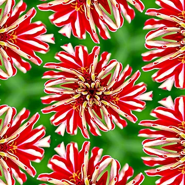 Artwork thumbnail, Unique Red Flower Pattern by Patternflower