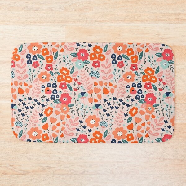 Item preview, Ditsy Florals, Pink, Orange, Blue and Teal designed and sold by christinapister.
