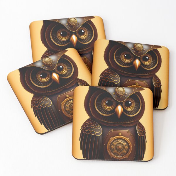Item preview, adorable steampunk owl designed and sold by Leland-Hicks.