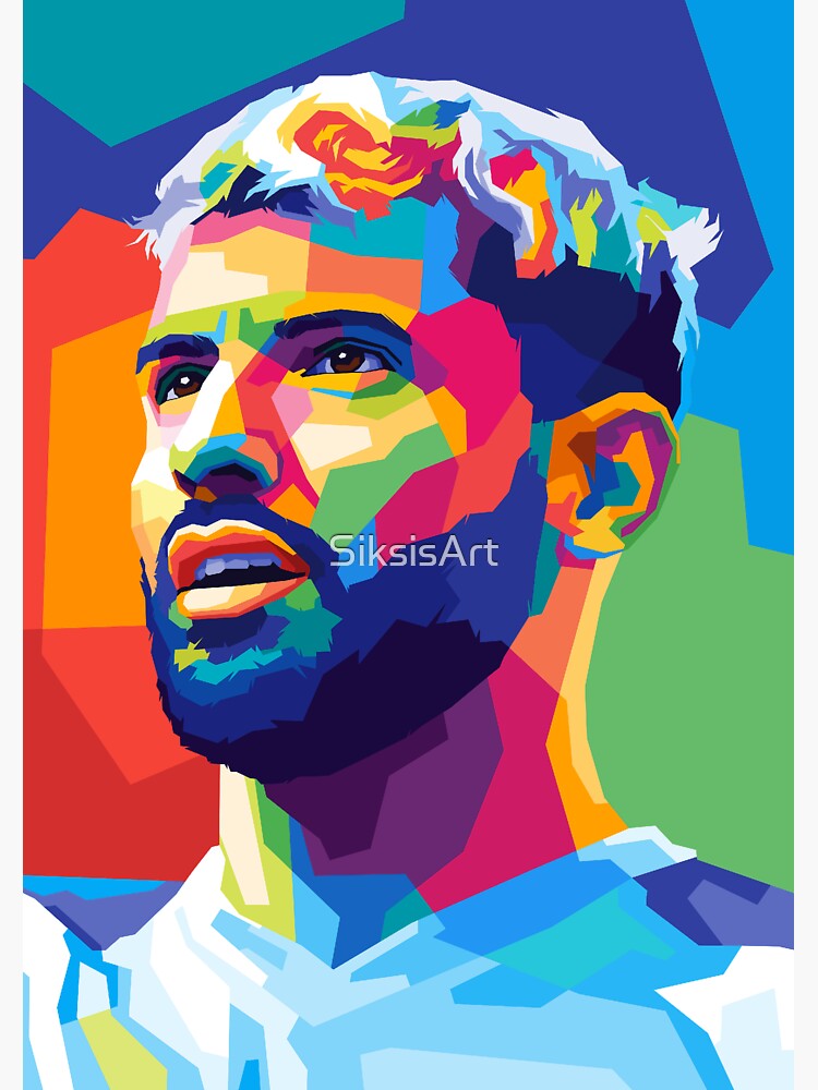 Kun Aguero Jersey Sticker for Sale by slawisa