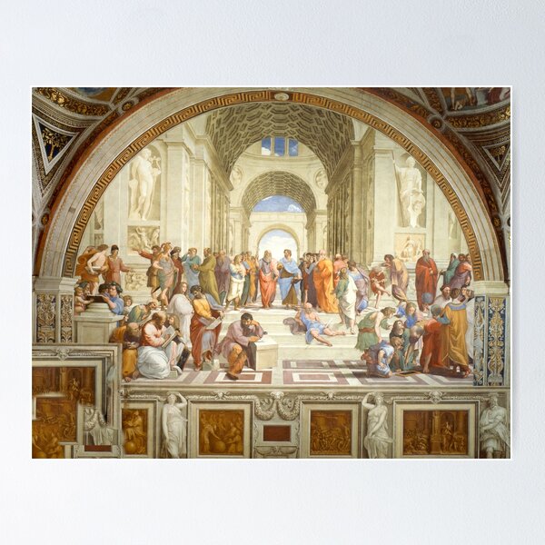 Item preview, Fresco by the Italian Renaissance artist Raphael "The School of Athens" variation designed and sold by CristalleLisa.