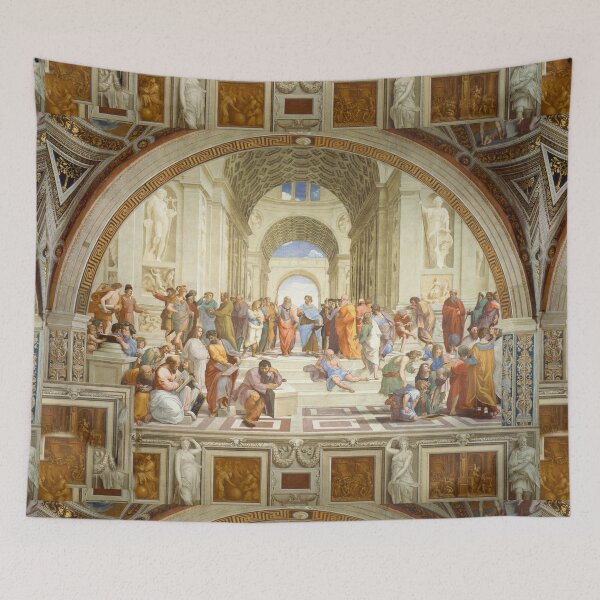 Item preview, Fresco by the Italian Renaissance artist Raphael "The School of Athens" variation designed and sold by CristalleLisa.
