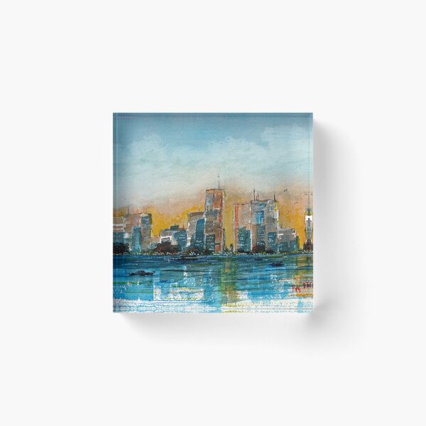 Artikelvorschau, Stadtbild Waterfront - Aquarell entworfen und verkauft von Paul Gilbert.