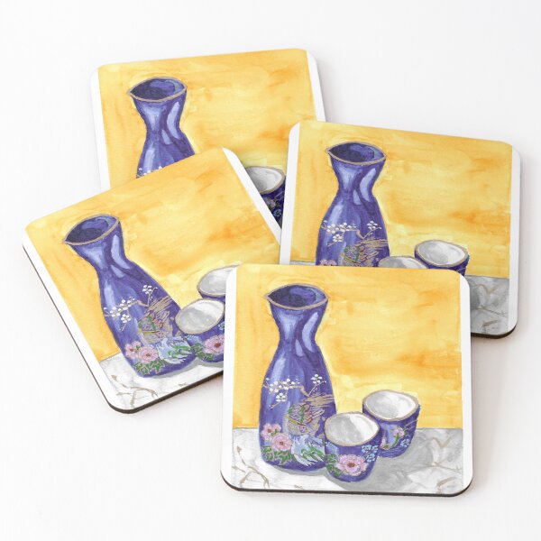 Item preview, Sake set in blue designed and sold by Shirogitsune92.