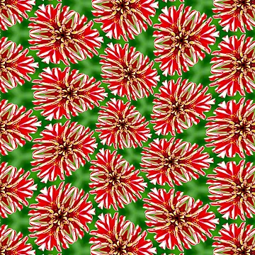 Artwork thumbnail, Unique Red Flower Pattern by Patternflower