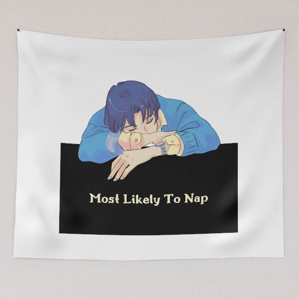 Item preview, Most Likely To Take A Nap Anime Boy designed and sold by GSquaredDesigns.