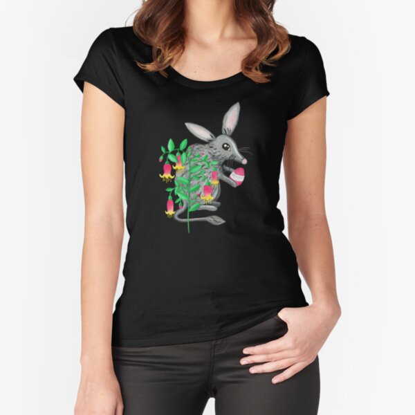 Australian Easter Bilby Egg Hunt | Grey Fitted Scoop T-Shirt