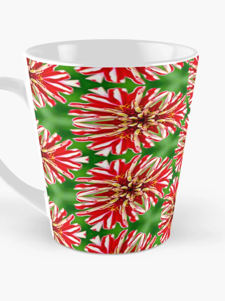 Thumbnail 3 of 4, Coffee Mug, Unique Red Flower Pattern designed and sold by Patternflower.