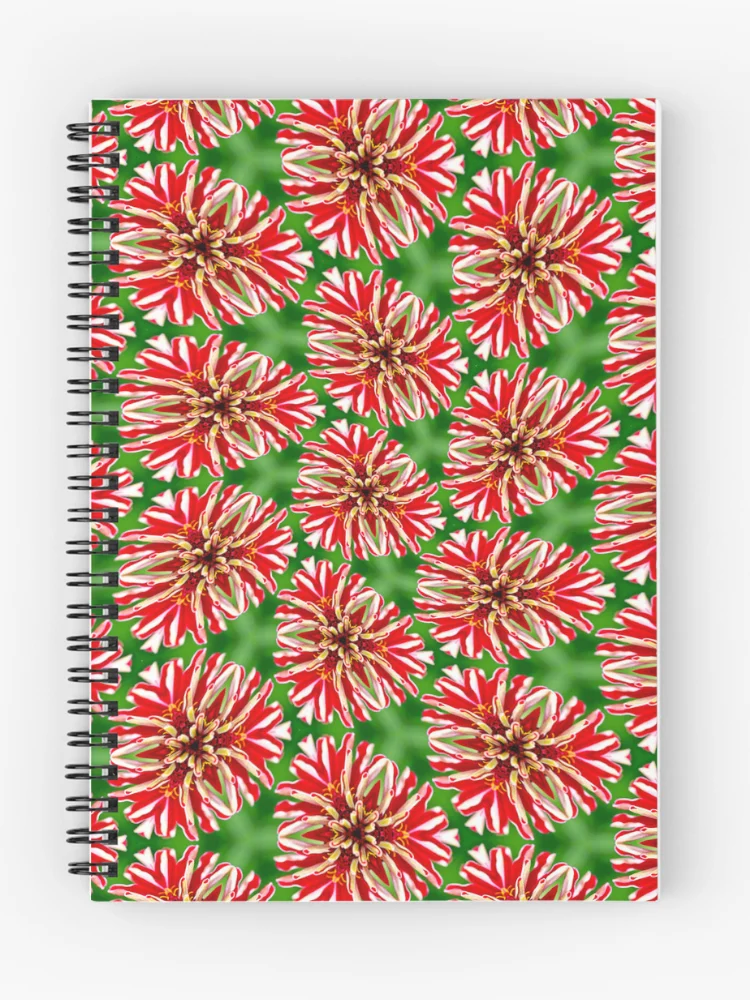 Thumbnail 1 of 3, Journal, Unique Red Flower Pattern designed and sold by Patternflower.