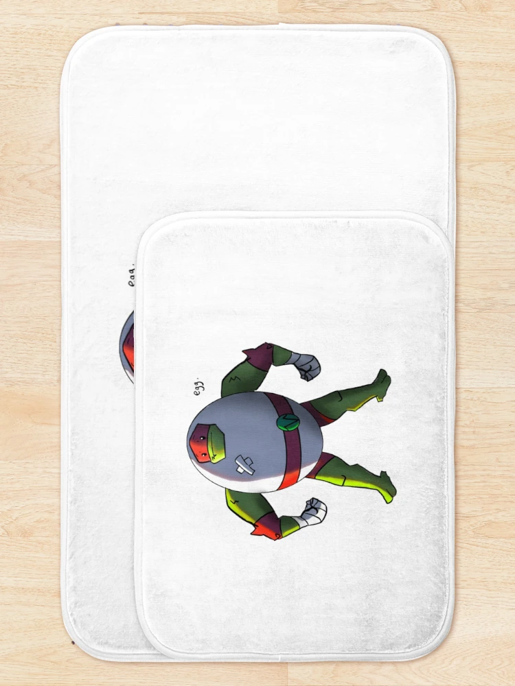 Thumbnail 5 of 6, Bath Mat, Egg Raph (ROTTMNT) designed and sold by Diosleftear.