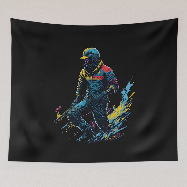 Item preview, Revolutionize Your Look: Digital Art and Clothing of a Vibrant Male Baseball Player designed and sold by Chromatic-Art.