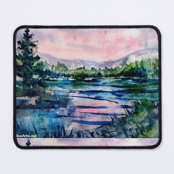 Item preview, Big Bear Lake Pastel Watercolor designed and sold by signaturelaurel.