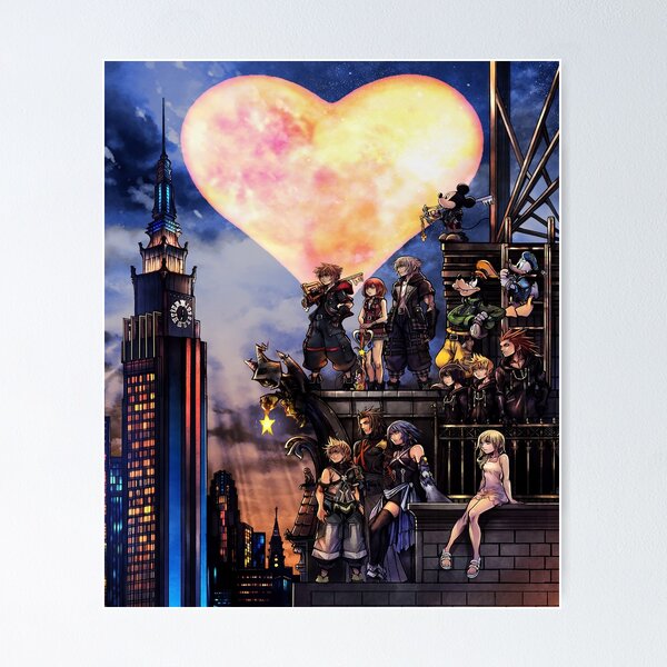 Vista previa del artículo con la obra «arte del videojuego de los corazones del reino», diseñado y vendido por luisedaren.