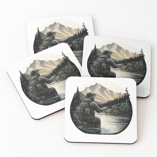 Item preview, A Man's Solitude While Fishing on the River designed and sold by OAK231.