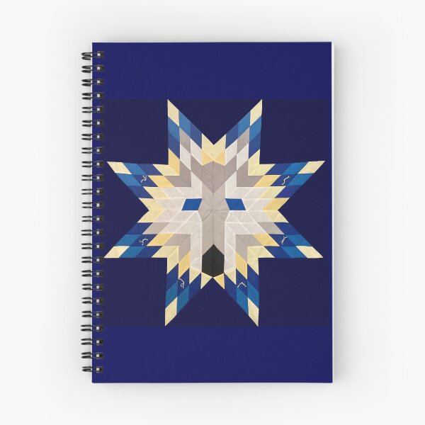 Item preview, Blue Eyed Wolf Star Quilt designed and sold by Dee Croaker Artistry.