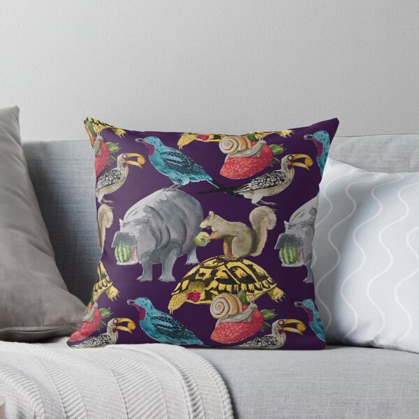 Item preview, Animal Fruit Feeding Frenzy Watercolour Dark designed and sold by Nicky Rollings.