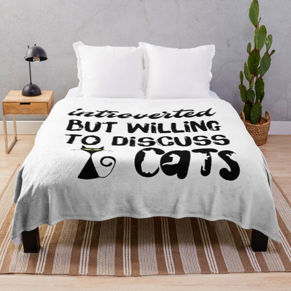 Item preview, Introverted But Willing to Discuss Cats designed and sold by LadyHustle.