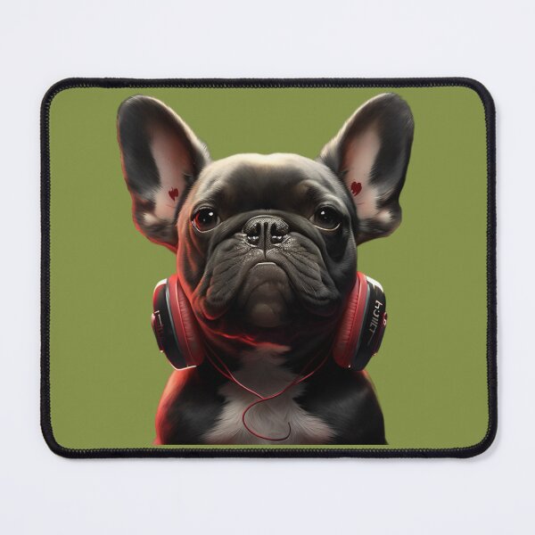 Item preview, Bulldog wearing headphones designed and sold by modernaarte.