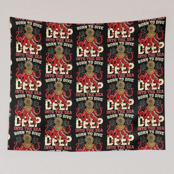 Item preview, Born To Dive Deep Into The Sea  - Funny Gifts for Octopuses Lovers by FanityPrints designed and sold by FanityPrints.