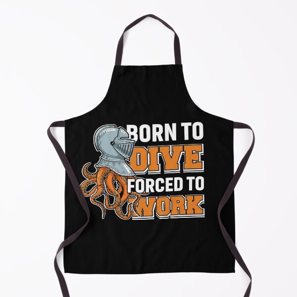 Item preview, Born To Dive Forced To Work  - Funny Gifts for Octopuses Lovers by FanityPrints designed and sold by FanityPrints.