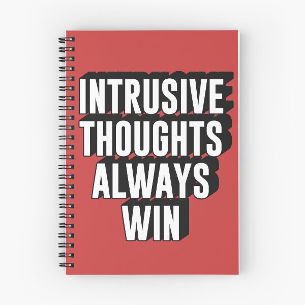 Item preview, intrusive thoughts always win text | Morcaworks designed and sold by Morcawork.