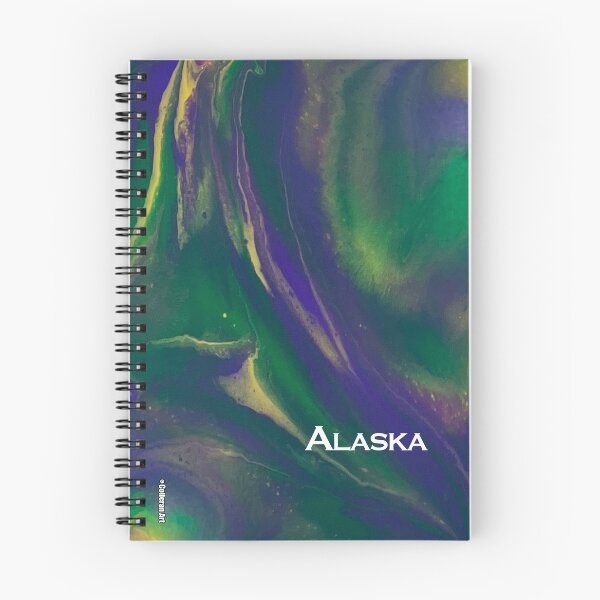 Item preview, Northern Lights "Alaska" Spiral Notebook designed and sold by colleranart.