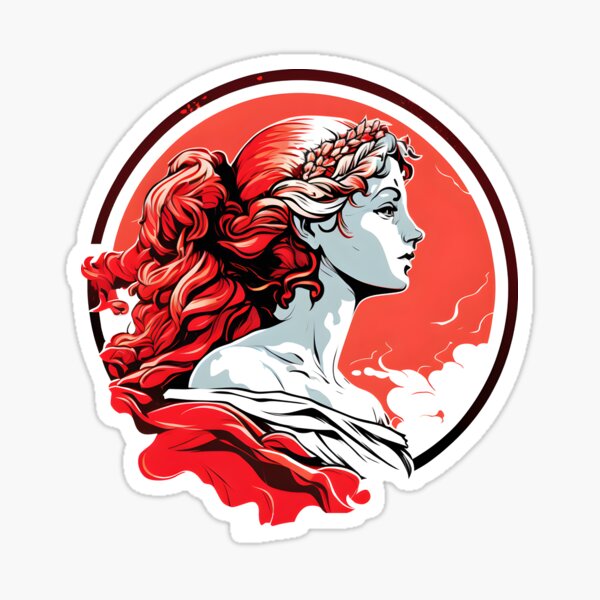 Aphrodite - Greek Goddess of Love and Beauty Sticker Sticker by Cosmoverso