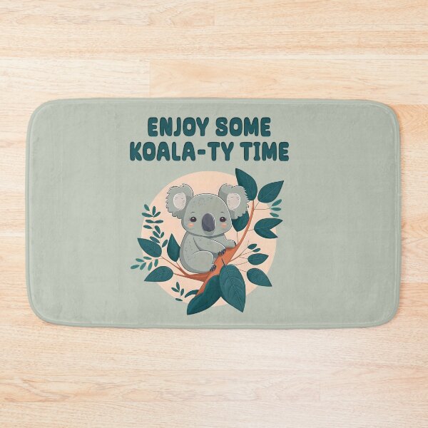 Item preview, Enjoy Some Koala-ty Time Cute Graphic Pun Phrase Design designed and sold by entwithanaxe.