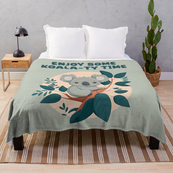 Item preview, Enjoy Some Koala-ty Time Cute Graphic Pun Phrase Design designed and sold by entwithanaxe.