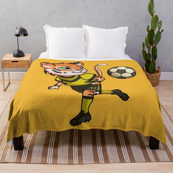 Item preview, tiger playing in the soccer game, chib style, animal illustrations, furros, soccer designed and sold by kitsuneins.