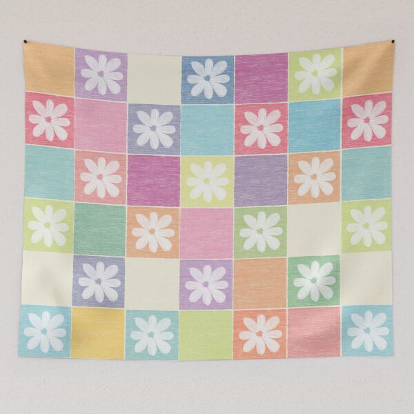 Item preview, DP282-1 Floral Checkered Pastel designed and sold by DuckyRubin.