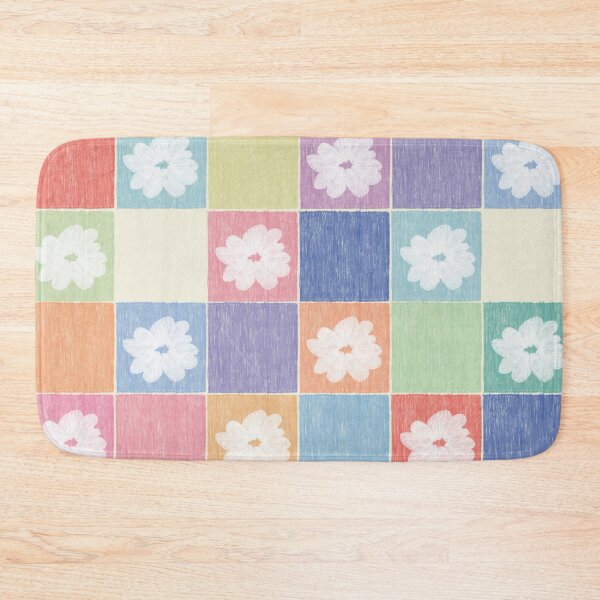 Item preview, DP282-2 Pastel Checkerboard With Flowers designed and sold by DuckyRubin.