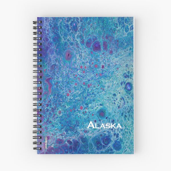 Artikelvorschau, Bewegtes Wasser "Alaska" Spiralnotizbuch entworfen und verkauft von colleranart.