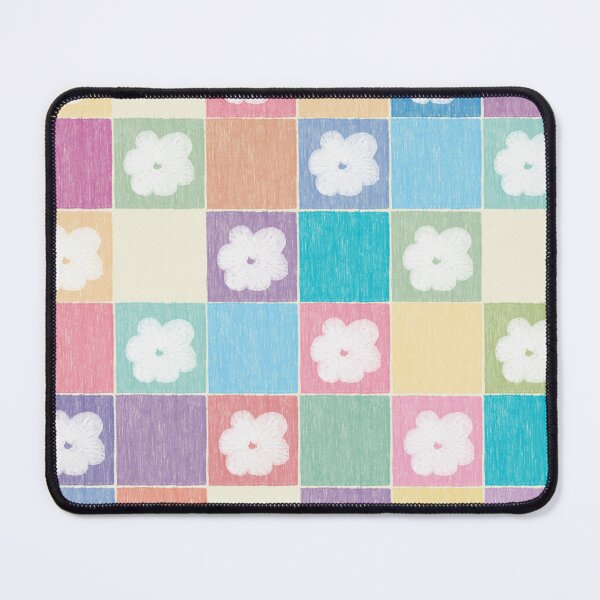 Item preview, DP282-3 Pastel Checkered Pattern With Flowers designed and sold by DuckyRubin.