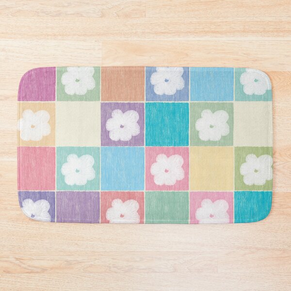 Item preview, DP282-3 Pastel Checkered Pattern With Flowers designed and sold by DuckyRubin.