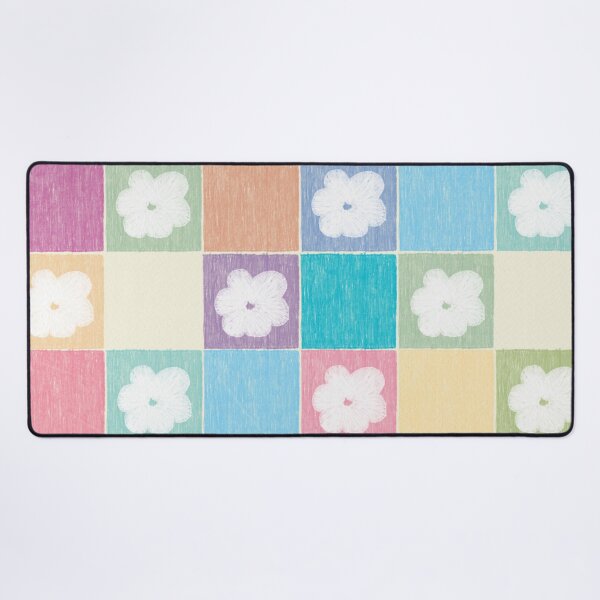 Item preview, DP282-3 Pastel Checkered Pattern With Flowers designed and sold by DuckyRubin.