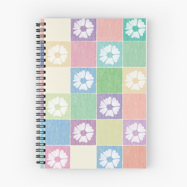 Item preview, DP282-4 Floral Pastel Checkerboard designed and sold by DuckyRubin.