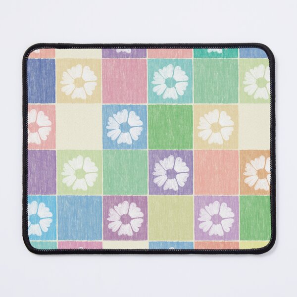 Item preview, DP282-4 Floral Pastel Checkerboard designed and sold by DuckyRubin.