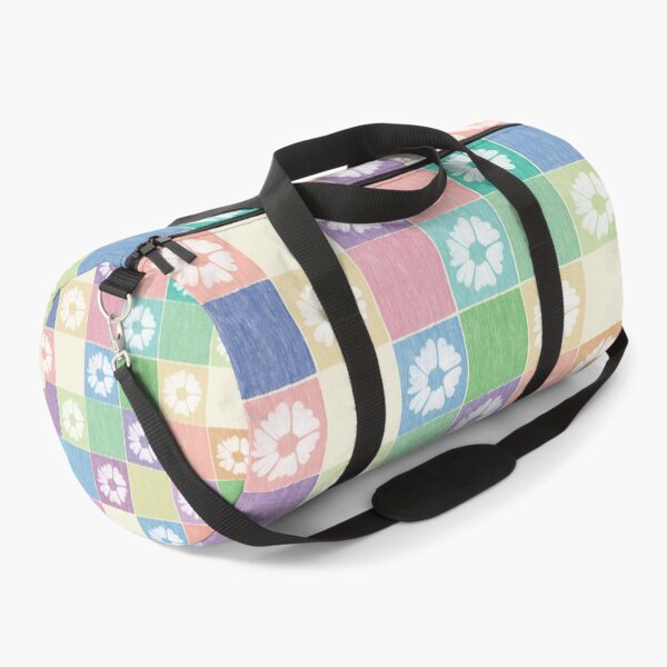 Item preview, DP282-4 Floral Pastel Checkerboard designed and sold by DuckyRubin.