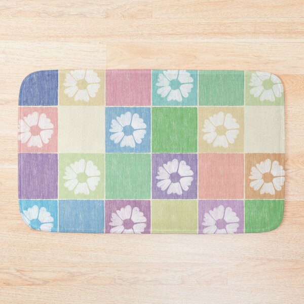Item preview, DP282-4 Floral Pastel Checkerboard designed and sold by DuckyRubin.
