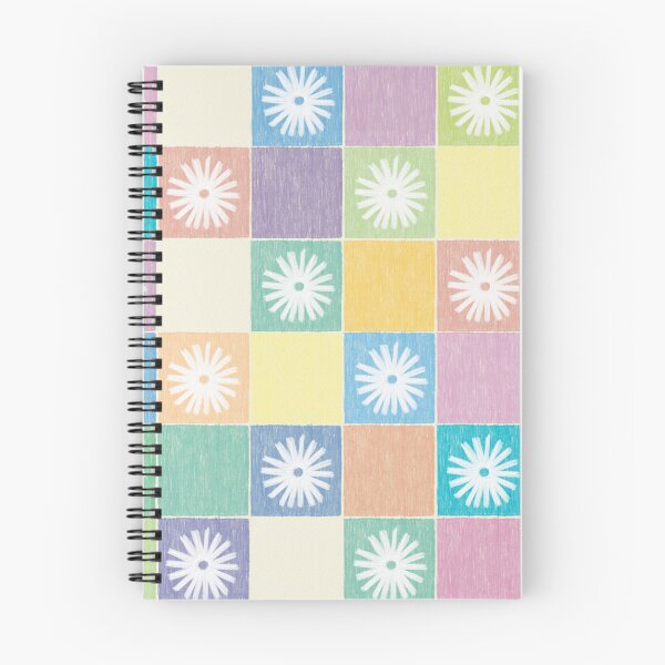 Item preview, DP282-5 Pastel Checkered Pattern With Flowers designed and sold by DuckyRubin.