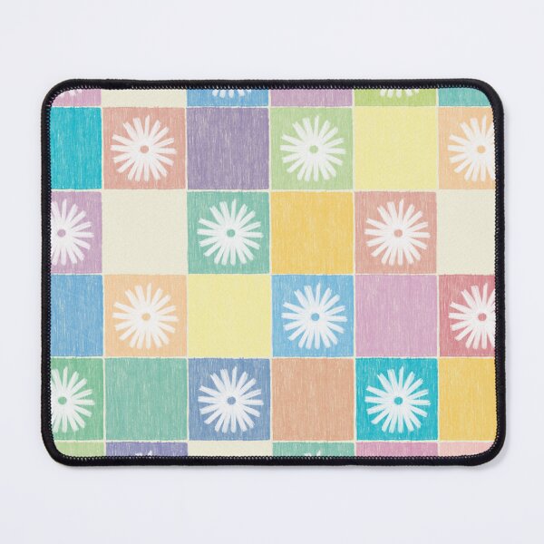 Item preview, DP282-5 Pastel Checkered Pattern With Flowers designed and sold by DuckyRubin.